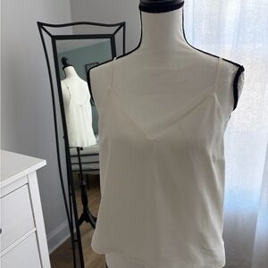 Abercrombie & Fitch Cream V-Neck Silk Camisole